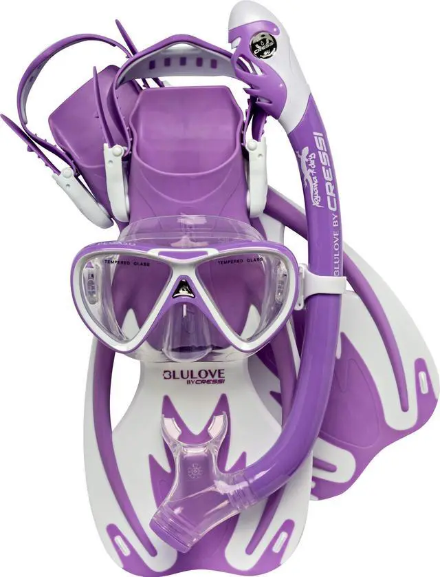 Main image of Junior Snorkeling Kit for Young Aged 3 to 10 - Mask + Dry Snorkel + Adjustable Fins + Net Bag - Lightweight Colorful Equipment - Rocks Pro Dry Set