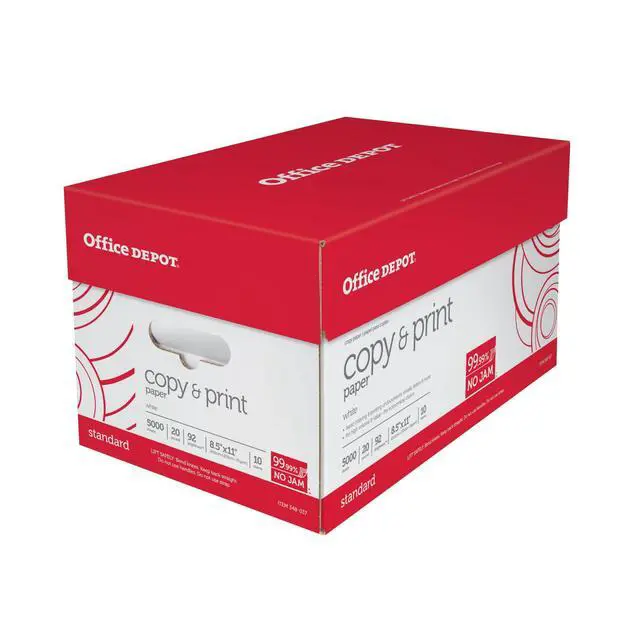Alt view image 2 of 5 - White Copy Paper, 8 1/2in. x 11in., 20 Lb., 84 Brightness, Case Of 10 Reams