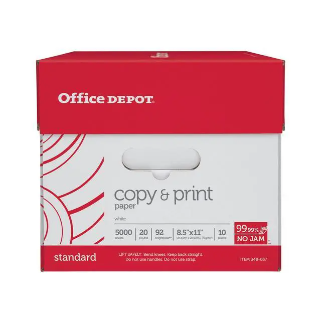 Alt view image 4 of 5 - White Copy Paper, 8 1/2in. x 11in., 20 Lb., 84 Brightness, Case Of 10 Reams