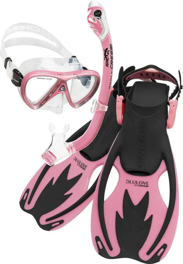 Main image of Junior Snorkeling Kit for Young Aged 3 to 10 - Mask + Dry Snorkel + Adjustable Fins + Net Bag - Lightweight Colorful Equipment - Rocks Pro Dry Set