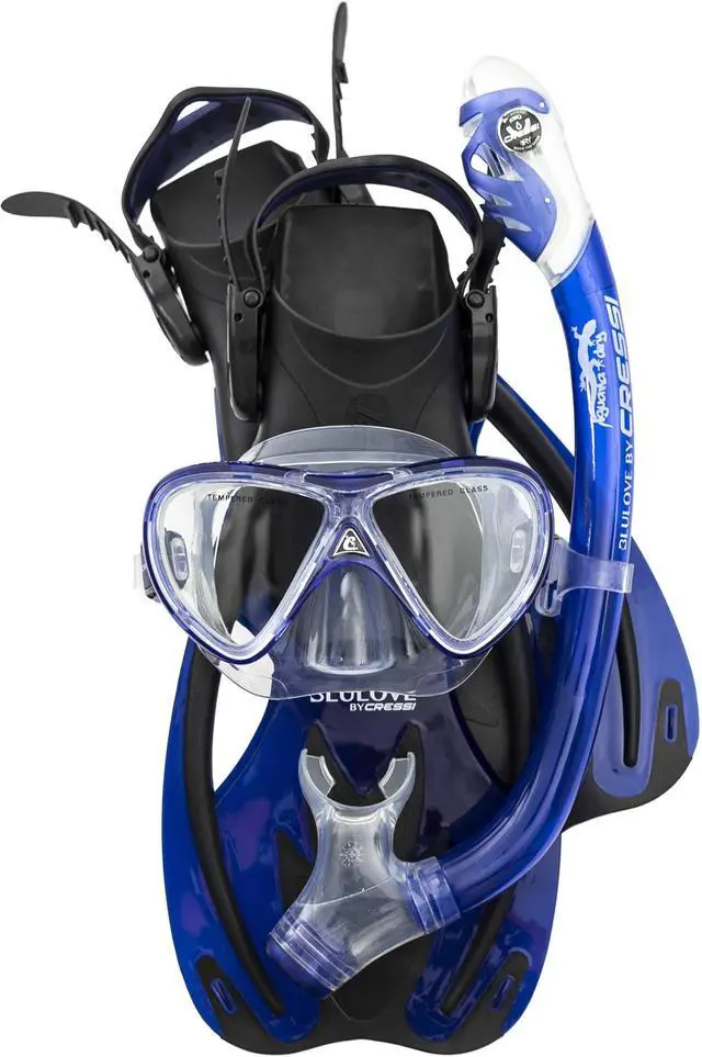 Main image of Junior Snorkeling Kit for Young Aged 3 to 10 - Mask + Dry Snorkel + Adjustable Fins + Net Bag - Lightweight Colorful Equipment - Rocks Pro Dry Set