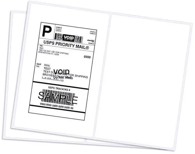 Main image of Shipping Labels with Round Corner, 8.5 x 5.5 Inches Half Sheet Self Adhesive Shipping Address Labels for Laser and Inkjet Printer (2000 Labels)