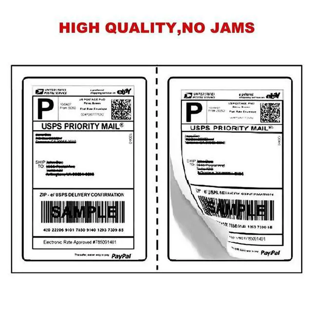 Alt view image 2 of 5 - Shipping Labels with Round Corner, 8.5 x 5.5 Inches Half Sheet Self Adhesive Shipping Address Labels for Laser and Inkjet Printer (2000 Labels)