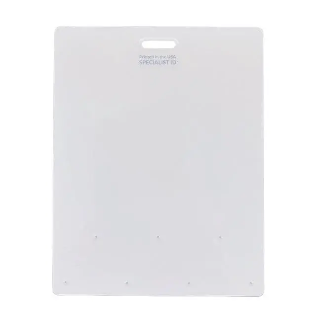 Alt view image 3 of 5 - Bulk 20 Pack - Badge Buddy Pin Holder for Nursing Pins - Horizontal 7 Hole Blank White Card Backer - Display Your Cute, Funny, Trading, Award & Medical Pins - Great for Nurse, Doctor, Student, Staff