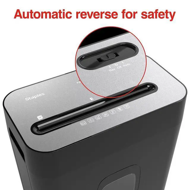 Alt view image 4 of 6 - 12-Sheet Cross-Cut Paper Shredder, Shreds Credit Cards/, Quiet Home Office Paper Shredder, Auto Start/Stop, Anti-Jam, 4.25 Gallon, Black