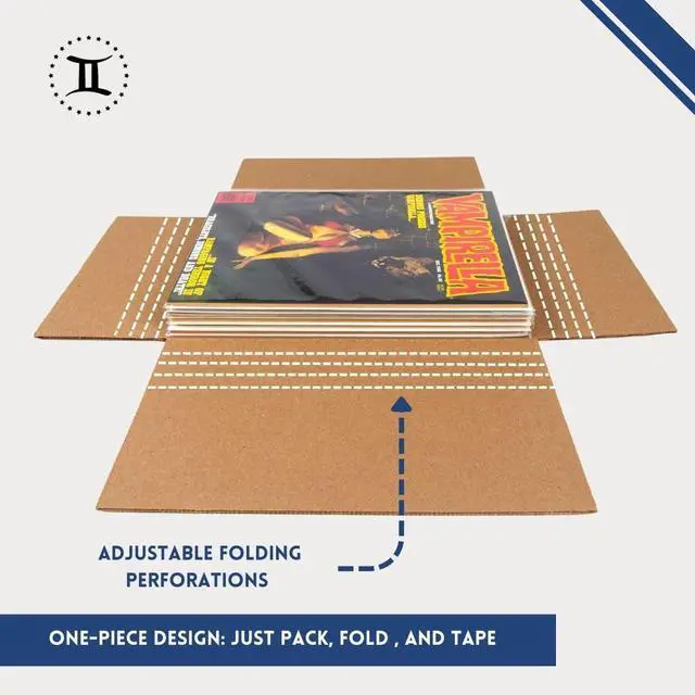 Alt view image 5 of 7 - Gemini Magazine and Comic Book Mailers for Shipping (8.5x11x2 50 Pack) | US-Made Corrugated Cardboard Stay Flat Mailers with Expandable Capacity | Great For Shipping Documents, Photos, and More