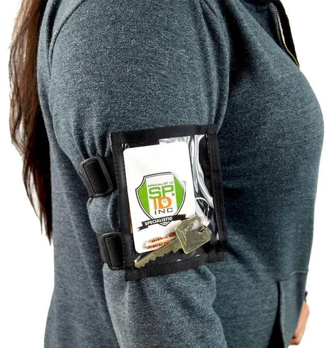 Alt view image 2 of 7 - 5 Pack - Ultimate Military Armband ID Badge Holder - Heavy Duty Nylon I.D Card Holder with Two Adjustable Elastic Bands - Made in The USA