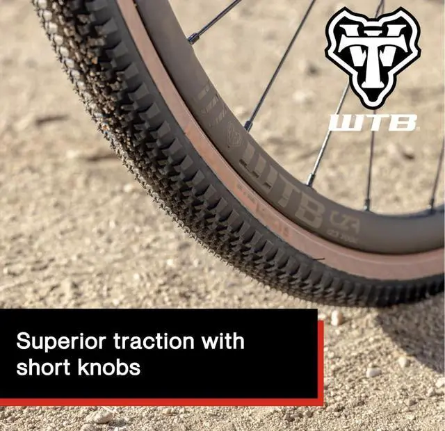 Alt view image 5 of 7 - Vulpine Gravel Bike Tire (700c) Tubeless Folding - Light Fast Rolling for Races (Black/Tan, Optional SG Puncture Protection)