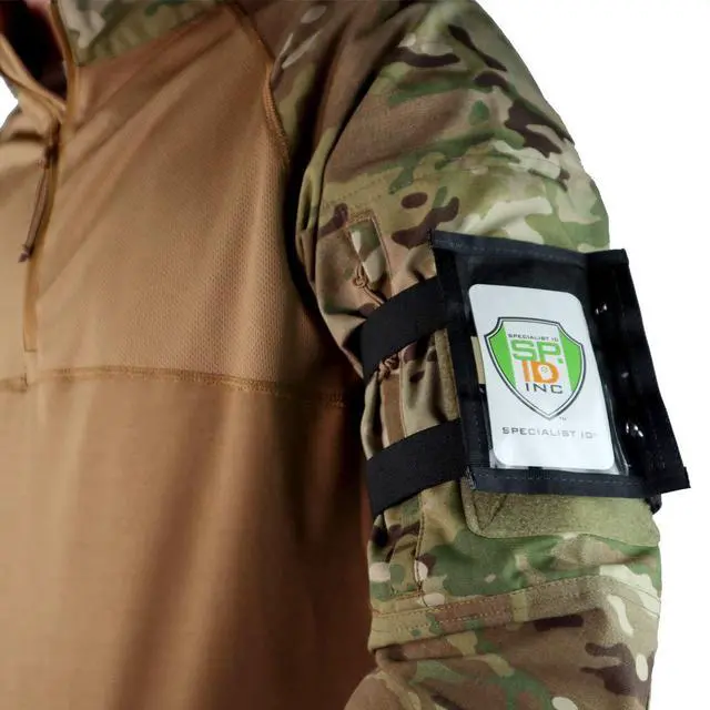 Alt view image 7 of 7 - 5 Pack - Ultimate Military Armband ID Badge Holder - Heavy Duty Nylon I.D Card Holder with Two Adjustable Elastic Bands - Made in The USA