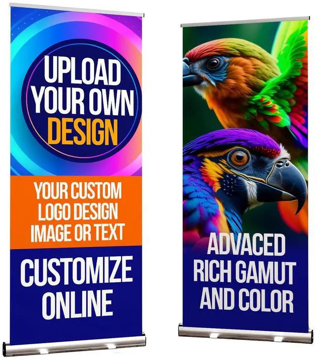 Main image of 33x81 Retractable Banner Stand Signs READY IN 1 DAY Pull up Roll up Portable & Personalized Display with travel case for Business and Trade Shows Advertising and Promotion