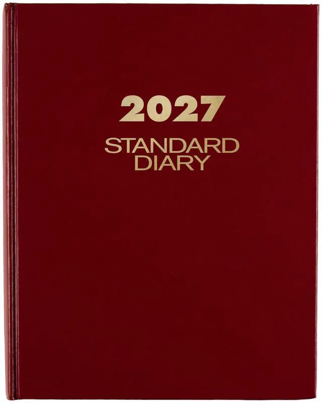 Main image of 2027 Daily Planner, Standard Diary, 7.5" x 9.5" Journal, Hardcover, Red (SD3741327)