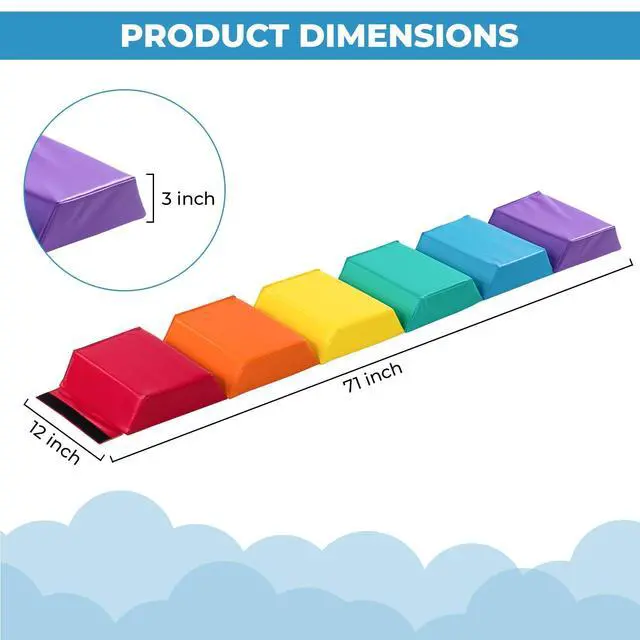 Alt view image 2 of 4 - Tumbling Mat for Kids - Gymnastics Mat - Folding Exercise Tumble Mat for Home Gyms