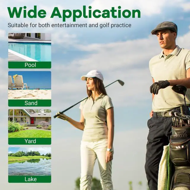 Alt view image 5 of 7 - Floating Golf Green for Pool, Floating Chipping Green Mat w/Hitting Mat, Golf Balls, Flag and Tee for Golf Practice, Golf Putting Mat for Golf Game