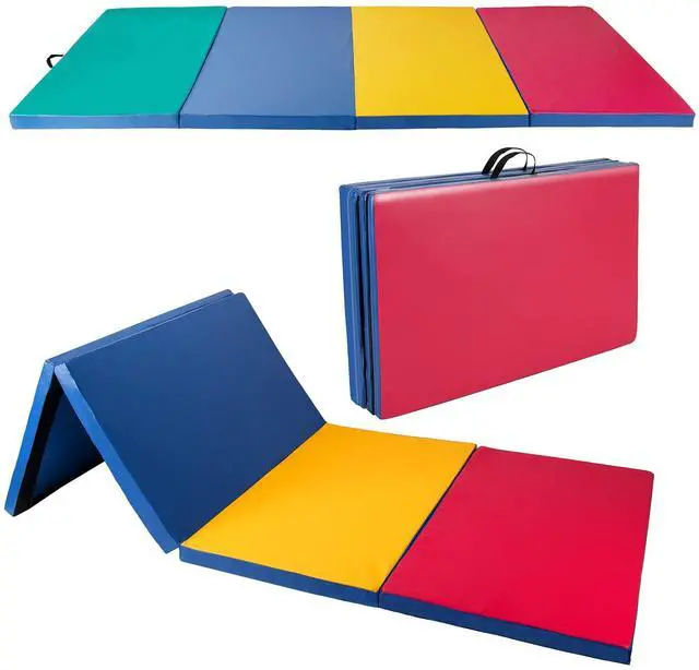 Main image of 4'x8'x2 Thick Folding Gymnastics Exercise Mat Aerobics Stretching Yoga Mats