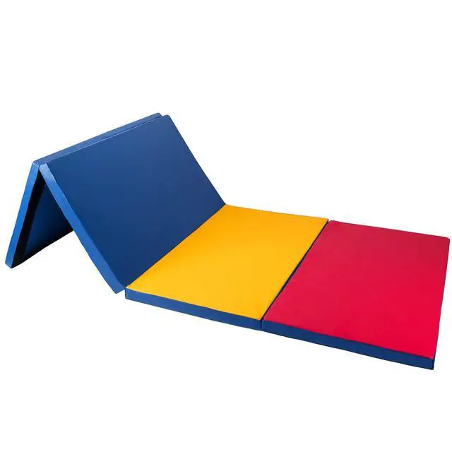 Alt view image 2 of 7 - 4'x8'x2 Thick Folding Gymnastics Exercise Mat Aerobics Stretching Yoga Mats