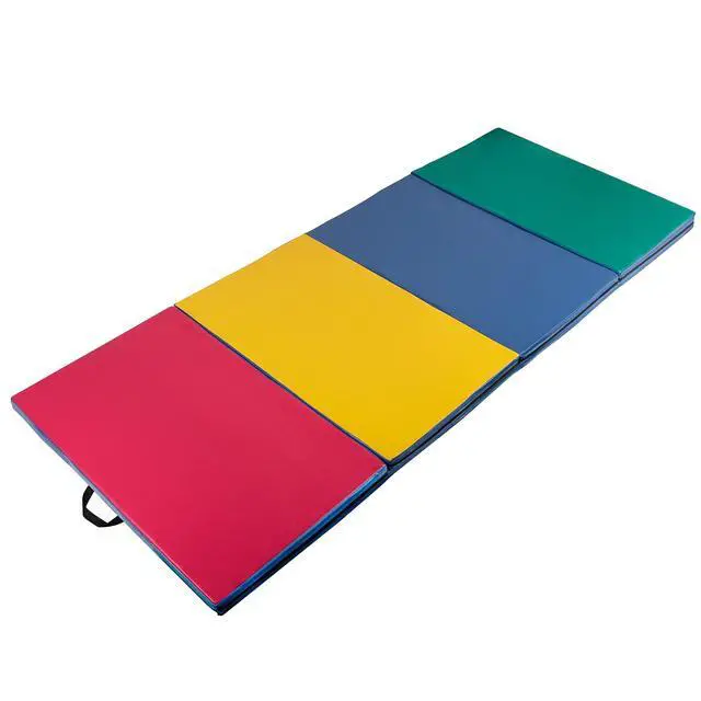 Alt view image 5 of 7 - 4'x8'x2 Thick Folding Gymnastics Exercise Mat Aerobics Stretching Yoga Mats