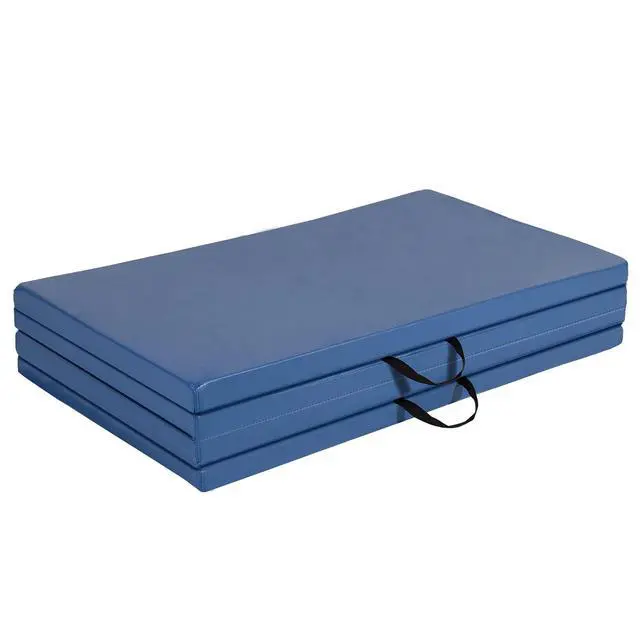 Alt view image 2 of 7 - 4'x8'x2 Thick Folding Gymnastics Exercise Mat Aerobics Stretching Yoga Mats