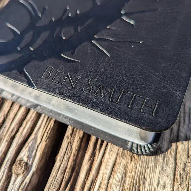 Alt view image 3 of 5 - Personalized KJV Large Print Personal Size Reference Bible | Custom Engraved Name with Crown of Thorns | Easy-to-read Study Bible | Christian Gift for Men, Women, and Kids (Personalized Name)