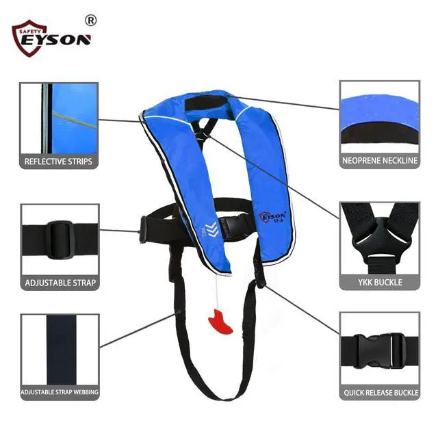 Alt view image 4 of 6 - Inflatable Life Jacket Inflatable Life Vest for Child Classic Automatic