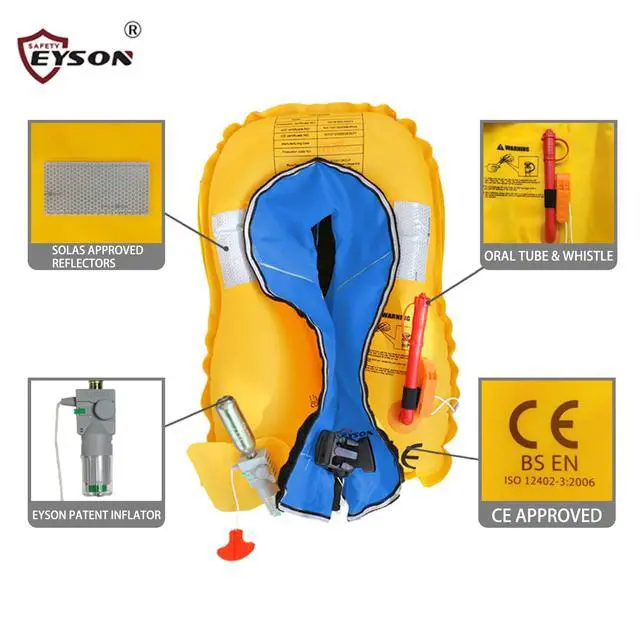 Alt view image 5 of 6 - Inflatable Life Jacket Inflatable Life Vest for Child Classic Automatic