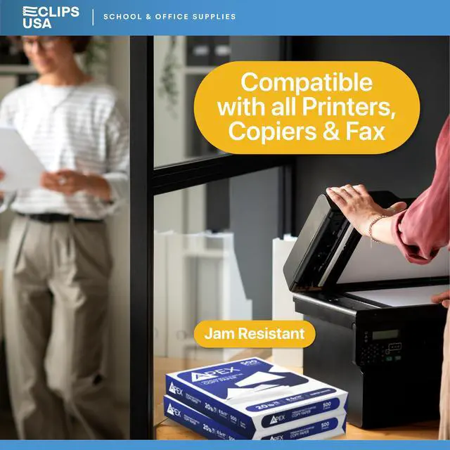 Alt view image 4 of 5 - Copy Paper Printer Paper 20lb Multipurpose Printer Paper 8.5 x 11 White 92 Bright White Paper Office Supplies 500 Sheets Per Ream (10 Reams Case 5000 Sheets)