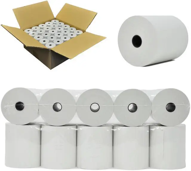 Main image of 3 1/8 x220 Thermal Cash Register Paper (50 POS Rolls) Certified BPA Free - TSP100 M224A TM-T88V Cash Register Thermal Paper Rolls - RegisterRoll