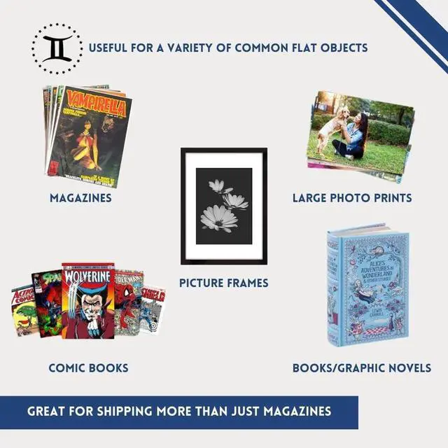 Alt view image 4 of 7 - Gemini Magazine and Comic Book Mailers for Shipping (8.5x11x2 25 Mailers + 50 Fillers) | Protective Fillers for Extra Support | US-Made, Expandable, Great for Shipping Documents, Photos & More