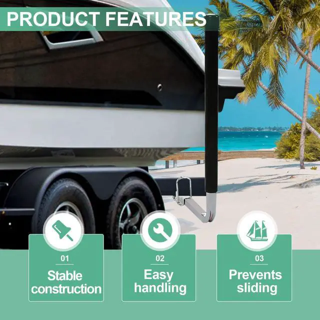 Alt view image 5 of 7 - 40-60In Adjustable Boat Trailer Guide Poles with PVC Pipes for Ski Boat Fishing Boat or Sailboat Trailer Compatible with Frames up to 3" w x 4-1/4" H