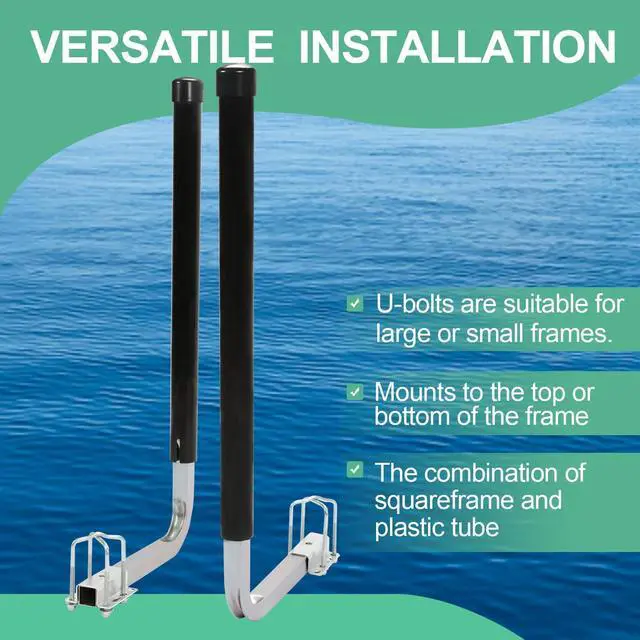 Alt view image 6 of 7 - 40-60In Adjustable Boat Trailer Guide Poles with PVC Pipes for Ski Boat Fishing Boat or Sailboat Trailer Compatible with Frames up to 3" w x 4-1/4" H