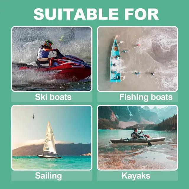 Alt view image 7 of 7 - 40-60In Adjustable Boat Trailer Guide Poles with PVC Pipes for Ski Boat Fishing Boat or Sailboat Trailer Compatible with Frames up to 3" w x 4-1/4" H