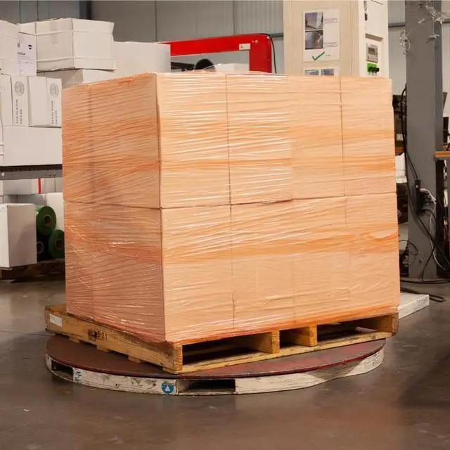 Alt view image 6 of 7 - PSBM Tinted Orange Plastic Stretch Film/Wrap 18" x 1500' 47 GA 4 Rolls | Stretch Wrap, Heavy Duty Plastic Film, Industrial Strength Shrink Packaging for Moving, Packing, Shipping, Warehouse Storage