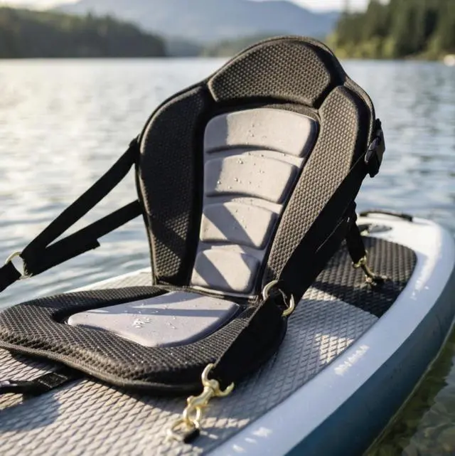 Alt view image 3 of 7 - Paddle Boards Detachable Universal Paddleboard Kayak Seat| Adjustable Design, Soft Cushion Back Support for Inflatable SUPs, Kayaks, Canoes, Rowboats, Fishing Boats