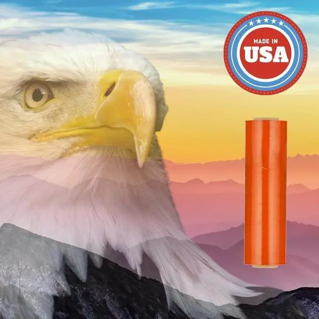 Alt view image 7 of 7 - PSBM Tinted Orange Plastic Stretch Film/Wrap 18" x 1500' 47 GA 4 Rolls | Stretch Wrap, Heavy Duty Plastic Film, Industrial Strength Shrink Packaging for Moving, Packing, Shipping, Warehouse Storage