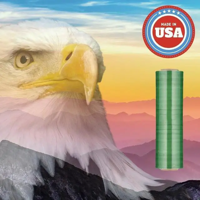 Alt view image 7 of 7 - PSBM Tinted Green Plastic Stretch Film/Wrap 18" x 1500' 47 GA 4 Rolls | Stretch Wrap, Heavy Duty Plastic Film, Industrial Strength Shrink Packaging for Moving, Packing, Shipping, Warehouse Storage