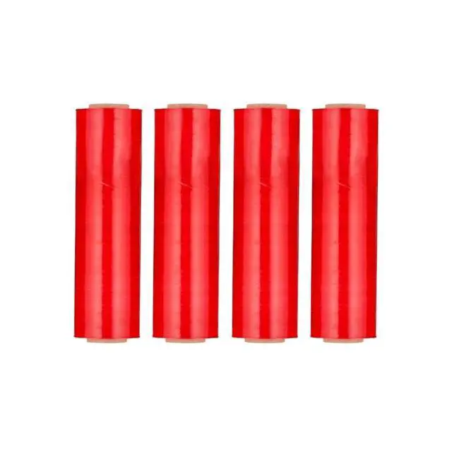 Alt view image 2 of 7 - PSBM Tinted Red Plastic Stretch Film/Wrap 18 Inch x 1500 Ft 47 GA 4 Rolls | Stretch Wrap, Heavy Duty Plastic Film, Industrial Strength Shrink Packaging for Moving, Packing, Shipping, Warehouse Storage