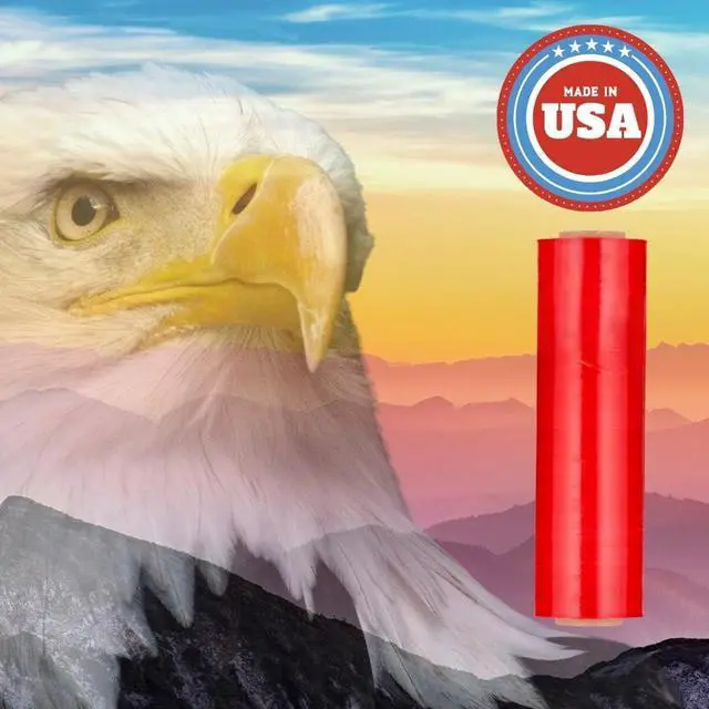 Alt view image 7 of 7 - PSBM Tinted Red Plastic Stretch Film/Wrap 18 Inch x 1500 Ft 47 GA 4 Rolls | Stretch Wrap, Heavy Duty Plastic Film, Industrial Strength Shrink Packaging for Moving, Packing, Shipping, Warehouse Storage