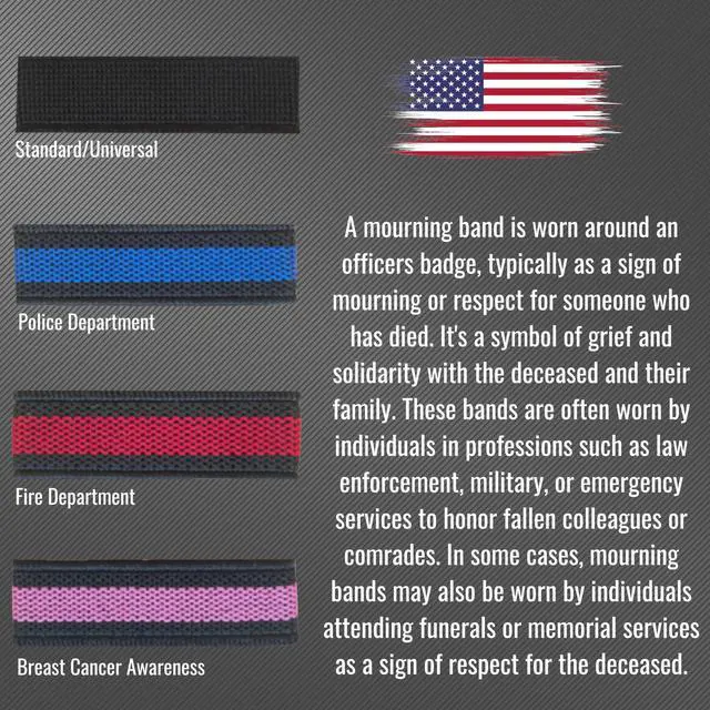 Alt view image 5 of 7 - Thin Blue Line Mourning Band 100-Pack (100)
