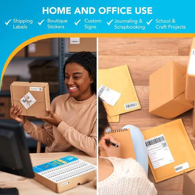 Alt view image 4 of 6 - 40000 Labels (500 Sheets) 80-Up White Shipping Labels ½ x 1¾" Permanent Self-Adhesive Easy Peel Stickers for Laser & Inkjet Printers