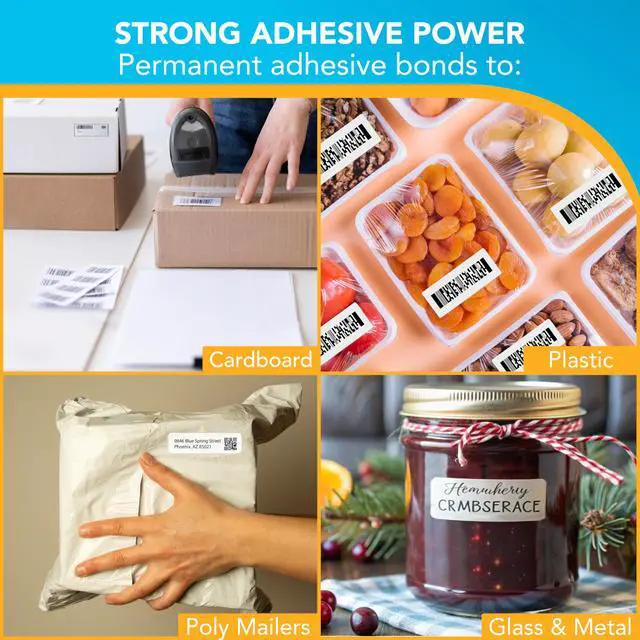 Alt view image 5 of 6 - 40000 Labels (500 Sheets) 80-Up White Shipping Labels ½ x 1¾" Permanent Self-Adhesive Easy Peel Stickers for Laser & Inkjet Printers