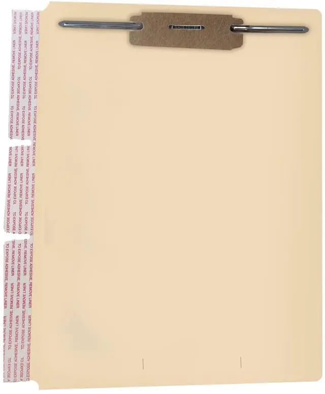 Main image of Self Adhesive Dividers for File Folders, Side Hinge Divider with 2" Bonded Fastener on Top, 11 pt Manila Stock, Carton of 500