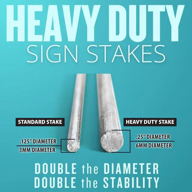 Alt view image 3 of 6 - 30" Heavy Duty Yard Stakes, 10 Pack,.25 Diameter Metal Frame Wire Step Stake for Yard Signs (10 Pack)