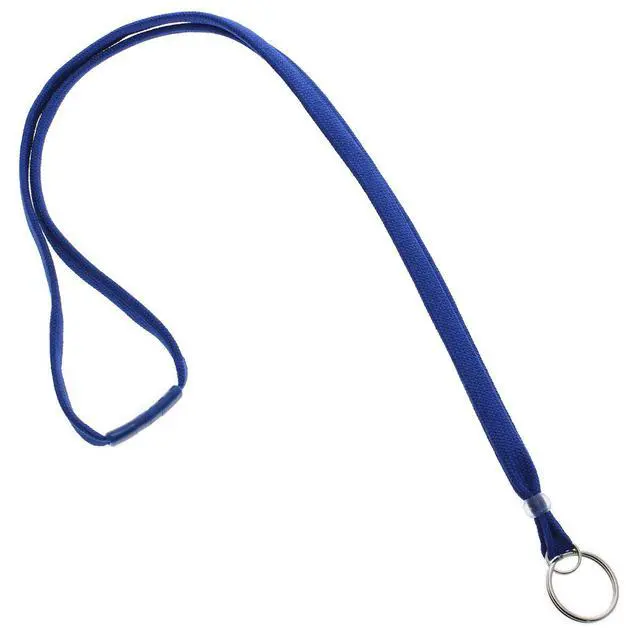 Alt view image 4 of 6 - Bulk 100 Pack - Heavy Duty Breakaway Lanyards for Keys and ID Badges with Key Chain Split Ring - Break-Away Clasp and Keychain Keyring/Badge Holder Attachment (Royal Blue)