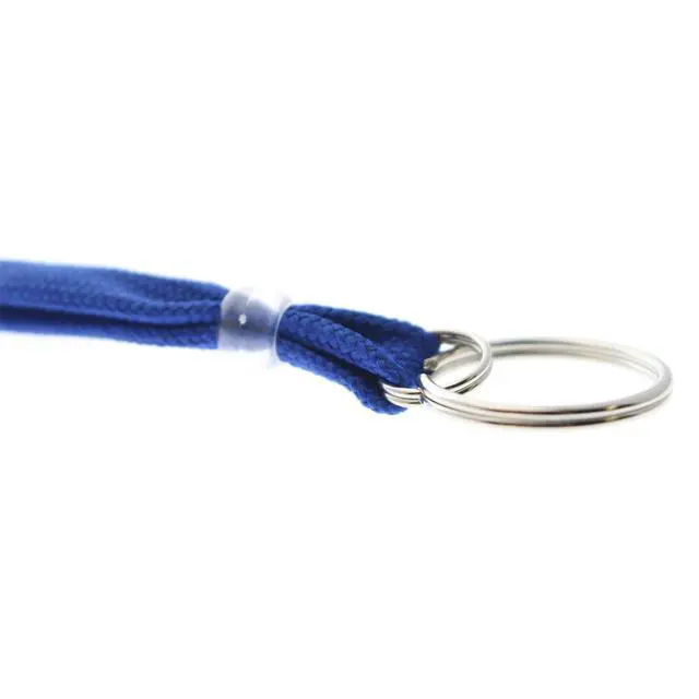 Alt view image 5 of 6 - Bulk 100 Pack - Heavy Duty Breakaway Lanyards for Keys and ID Badges with Key Chain Split Ring - Break-Away Clasp and Keychain Keyring/Badge Holder Attachment (Royal Blue)