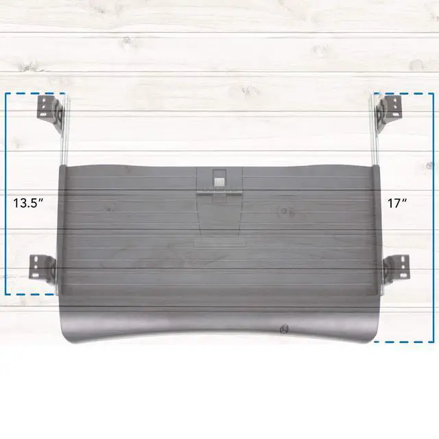 Alt view image 6 of 7 - Keyboard Tray Under Desk with Adjustable Mouse Platform Easy-Glide Sliding Drawer Under Desk Slide Out Ergonomic Under Key Board Shelf for Office, Gaming, and Workstations