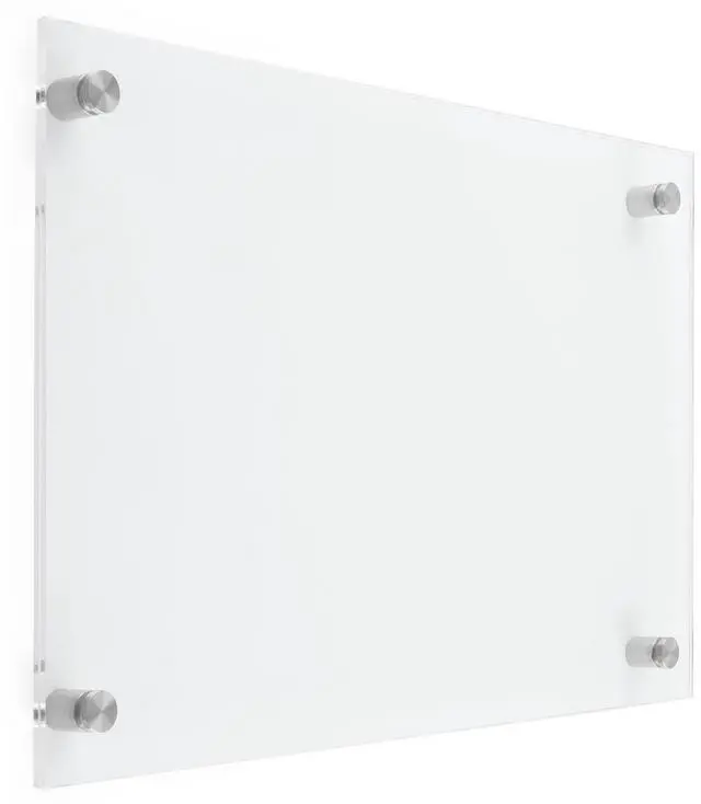 Main image of 11 x 17 Acrylic Frame - Acrylic Room Signage with Stainless Steel Standoffs for Wayfinding Signage - Clear (EDSIGN1117)