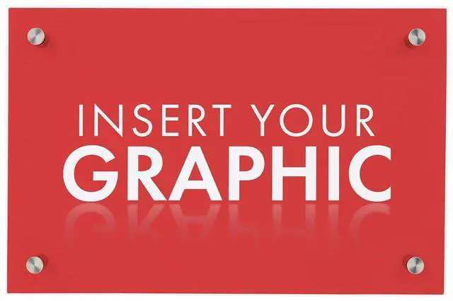 Alt view image 2 of 4 - 11 x 17 Acrylic Frame - Acrylic Room Signage with Stainless Steel Standoffs for Wayfinding Signage - Clear (EDSIGN1117)