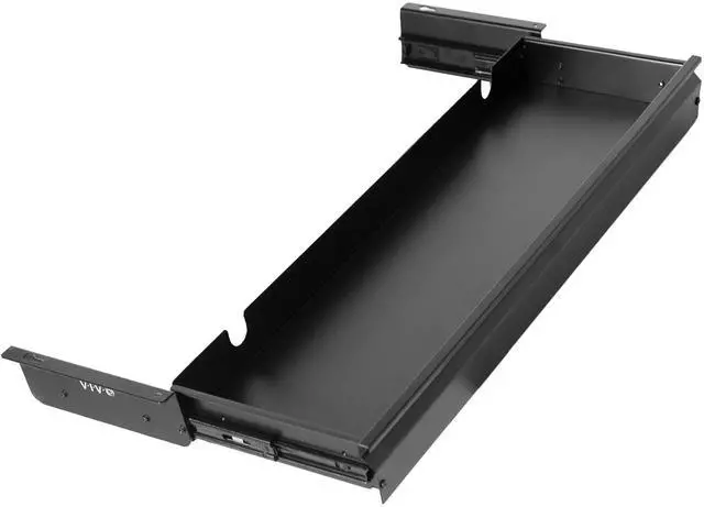 Main image of Large 33 inch Under Desk Slide Out Storage Drawer Organizer, Black, DESK-DR33-B