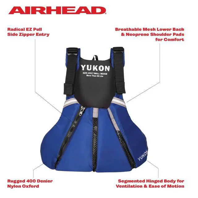 Alt view image 2 of 3 - Sport Paddle Life Vest, Sapphire Blue, 2XL/3XL (13007-06-B-SA)