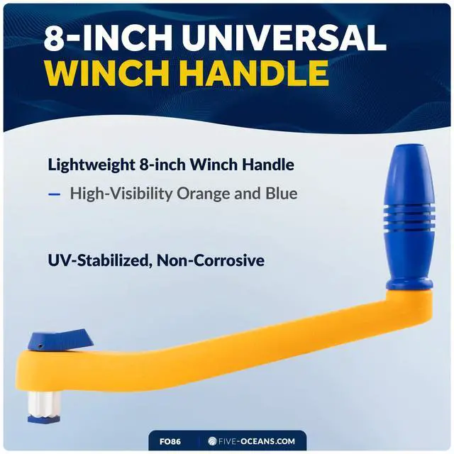Alt view image 2 of 7 - Sailboat Winch Handle, Universal Floating Winch Handle, Lockin Mechanism, Lightweight and Strong, Fiberglass Reinforced Plastic
