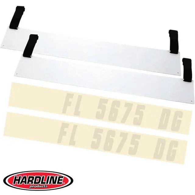 Alt view image 2 of 7 - USA Premium Custom Boat Registration Plates with Pre-Lettered Decals for Inflatable Boats, Ribs & Dinghies | Includes Velcro Mounting Straps | 4"x24" USCG Compliant - Made in USA